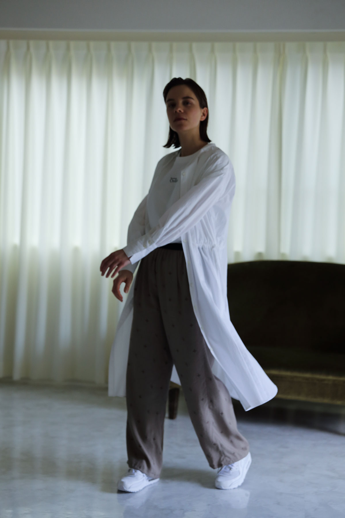 BO204514-white Salt Shrinkage Dairy/Dinner Transform shirts Dress -WHITE-【BO204514】