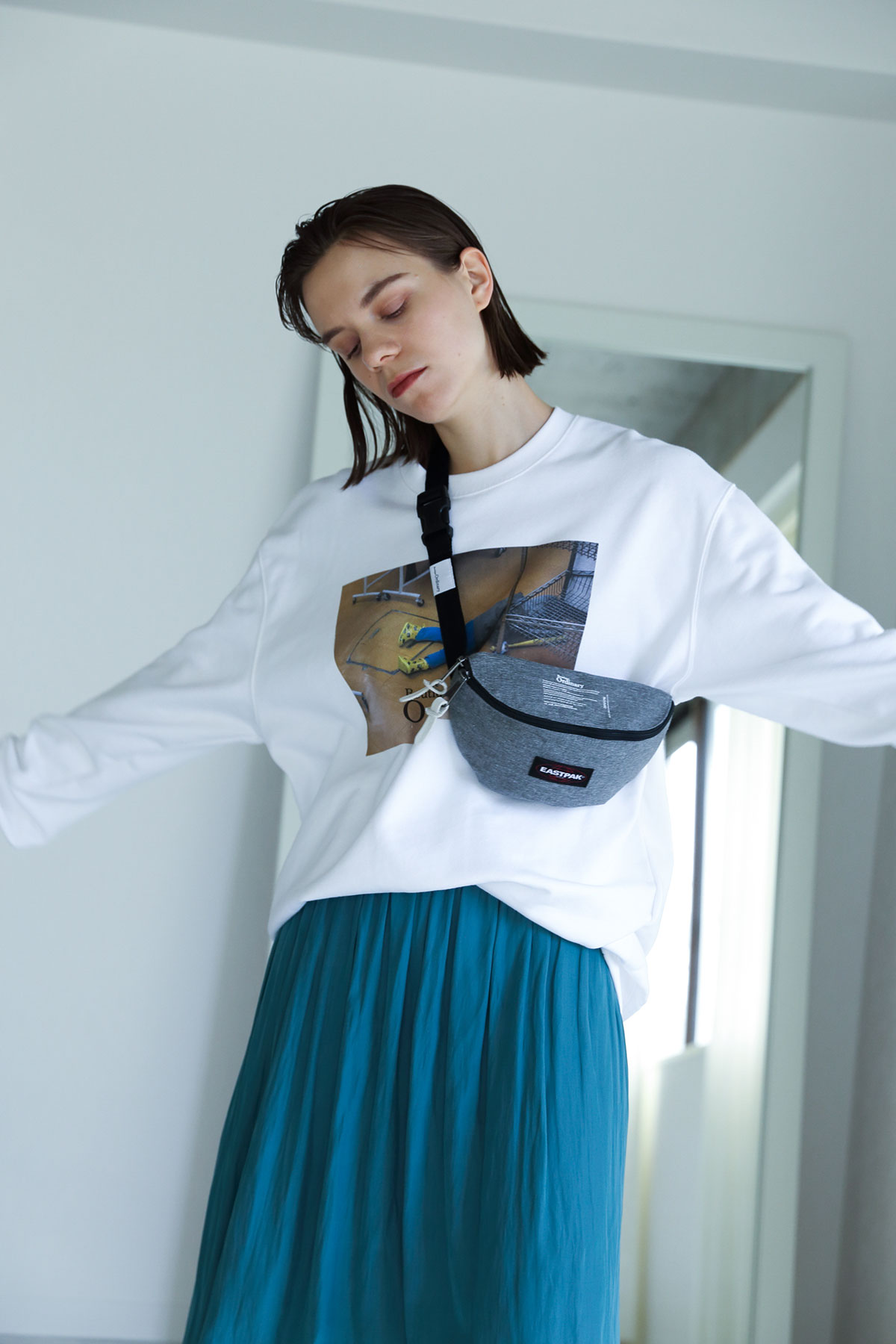 BO204936-lgray Ordinary Meets EASTPAK Fanny Pack -L GRAY-【BO204936】Del.Sep.