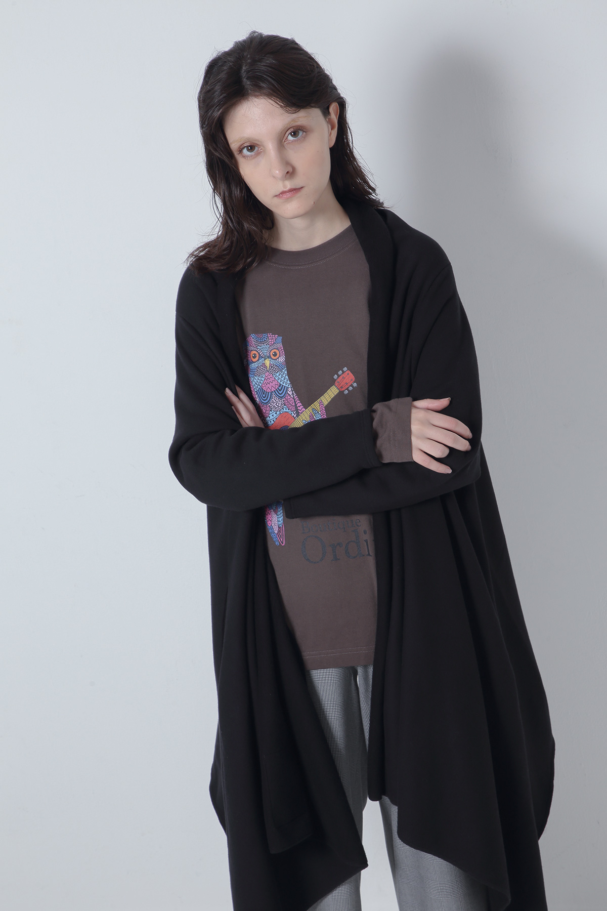 BO205711-black Furry Liner Sweat Square Gown -BLACK-【BO205711】Del.Oct.
