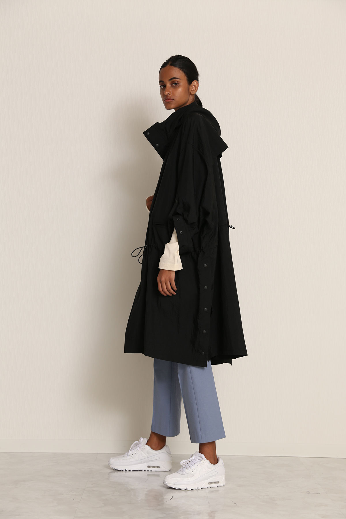 BO21-101C-black Packable Nylon M65 Field Coat-BLACK-【BO21-101C】