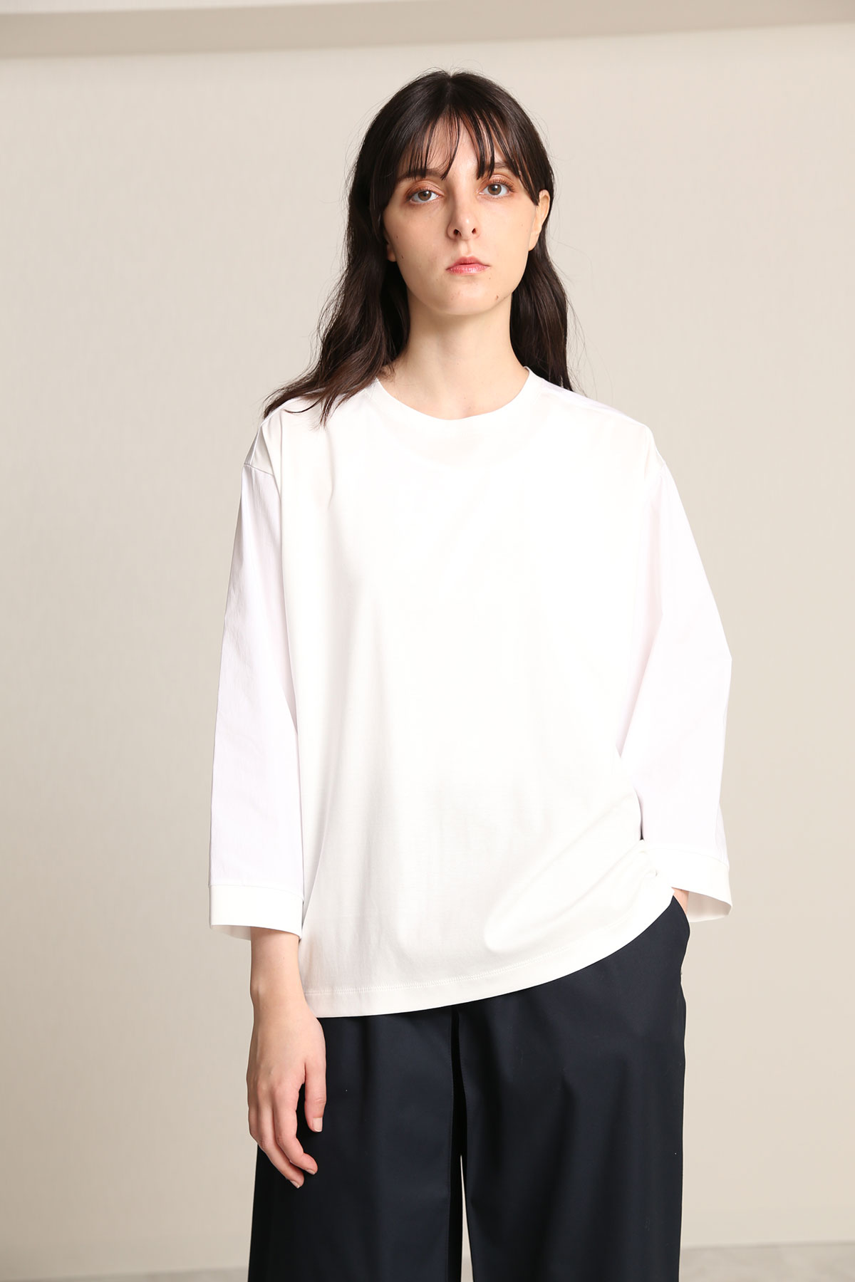 BO21-106T-owhite M-51 WideSleeve Pullover-O WHITE-【BO21-106T】Del.Feb.
