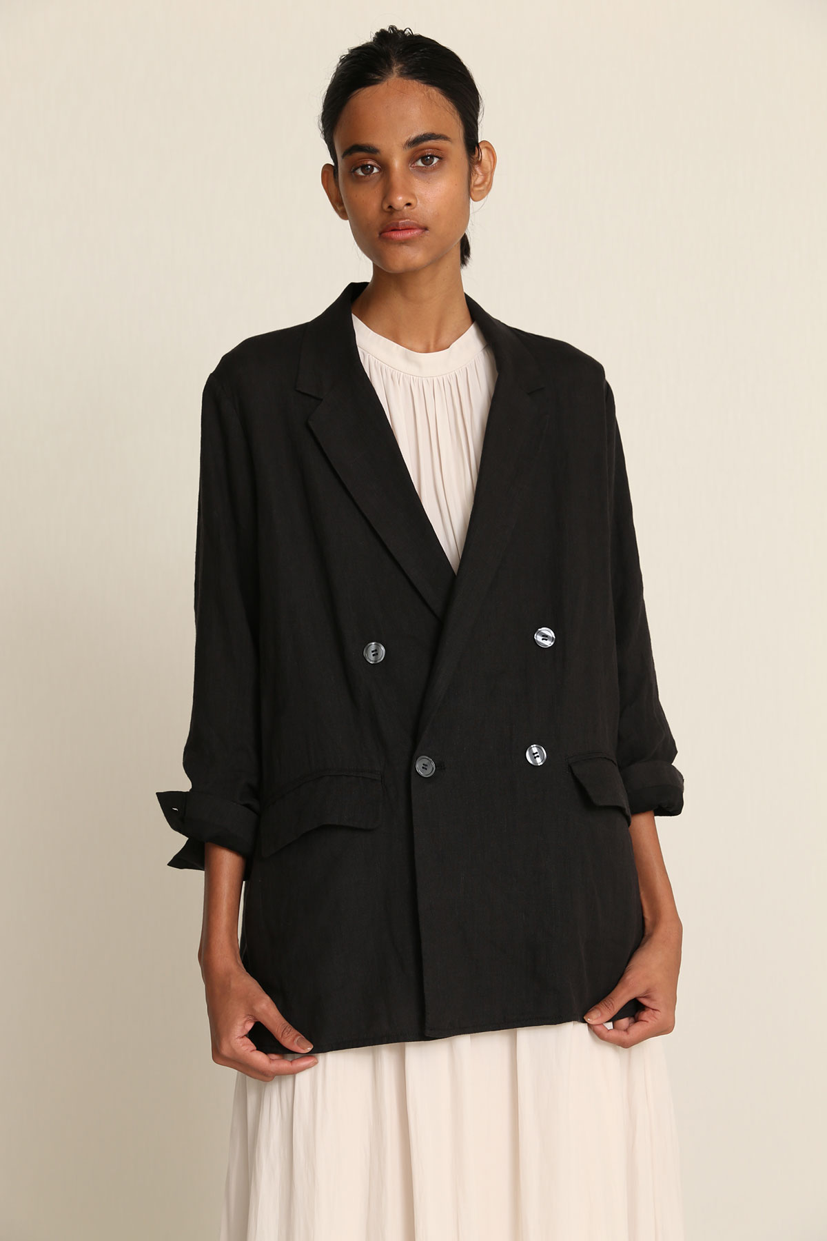 BO21-108J-black Chou-chou Sleeve Resort Jacket-BLACK-【BO21-108J】