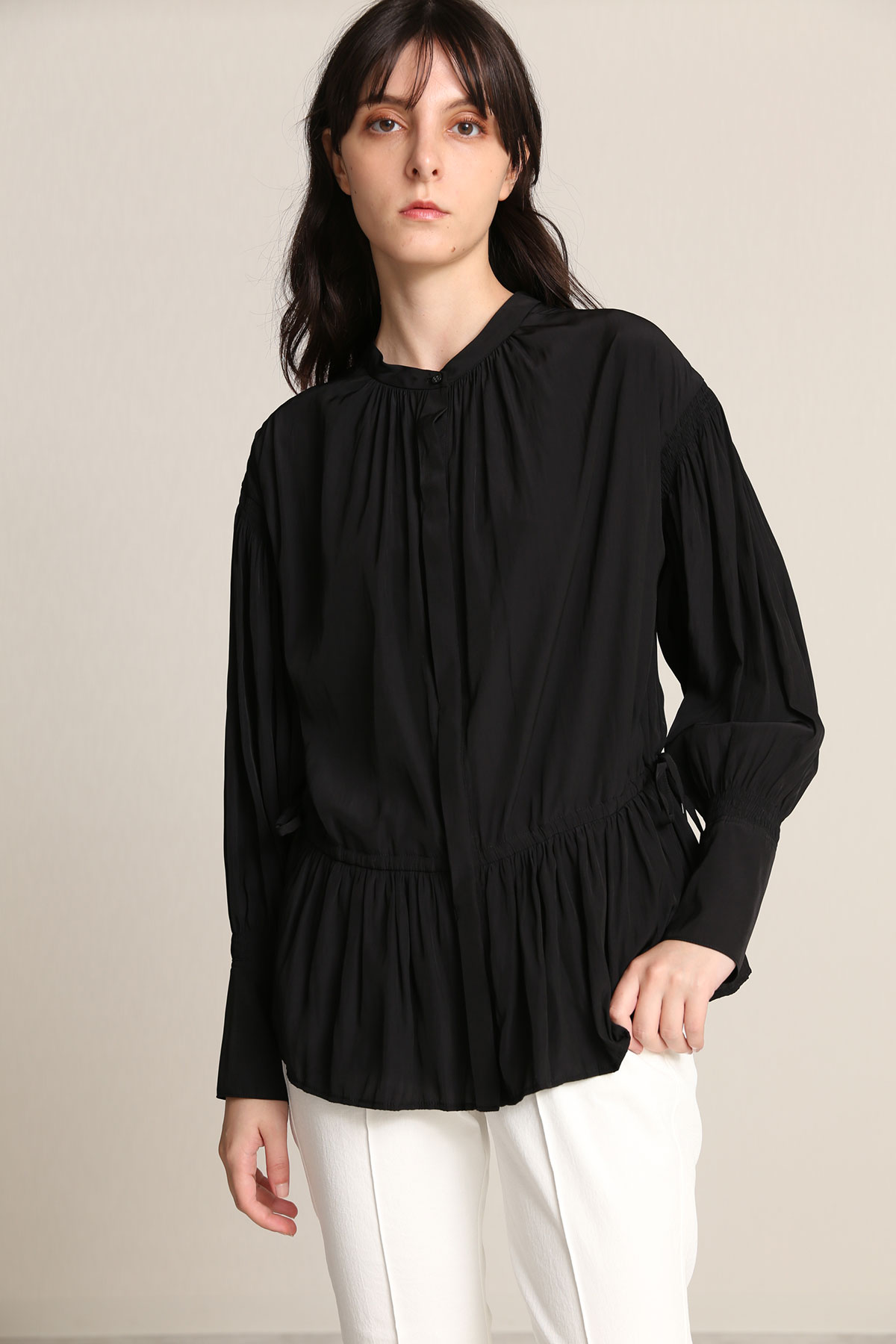 BO21-109B-black Ordinary de Chine Toga Blouse-BLACK-【BO21-109B】Del.Jan.