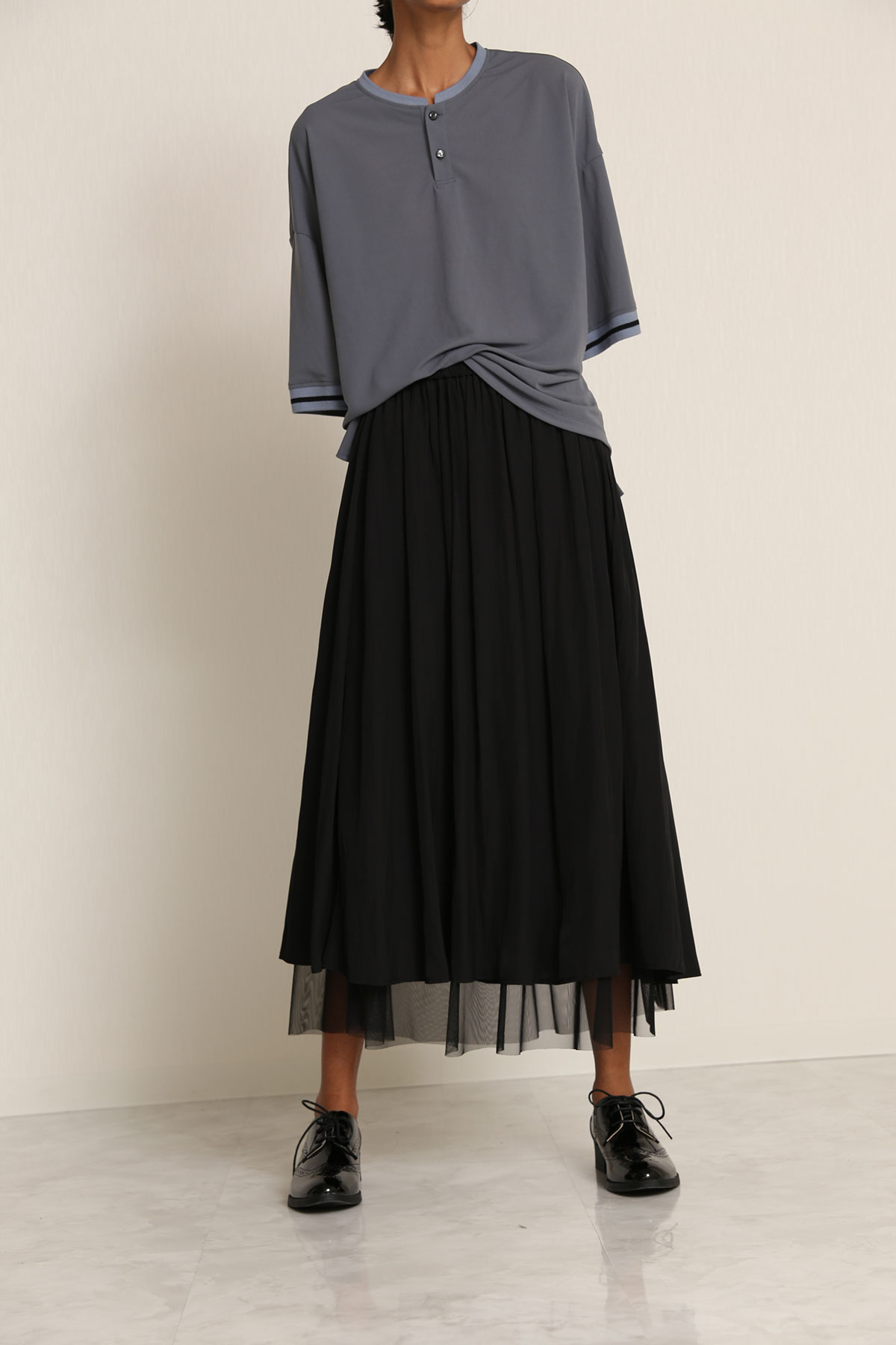 BO21-111K-black Ordinary de Chine Dairy/Dinner Skirt -BLACK-【BO21-111K】Del.Jan.