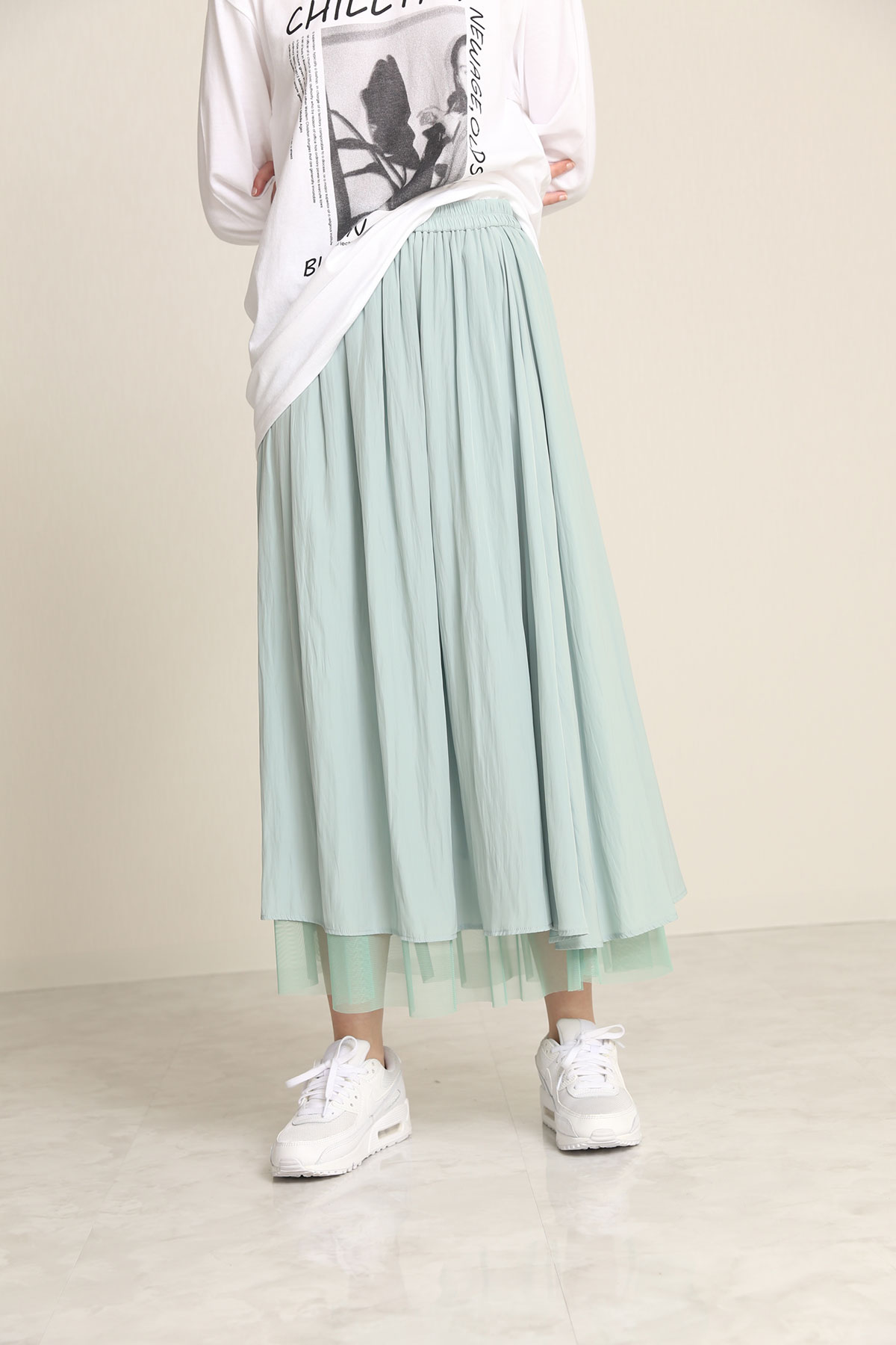BO21-111K-mint Ordinary de Chine Dairy/Dinner Skirt -MINT-【BO21-111K】Del.Jan.