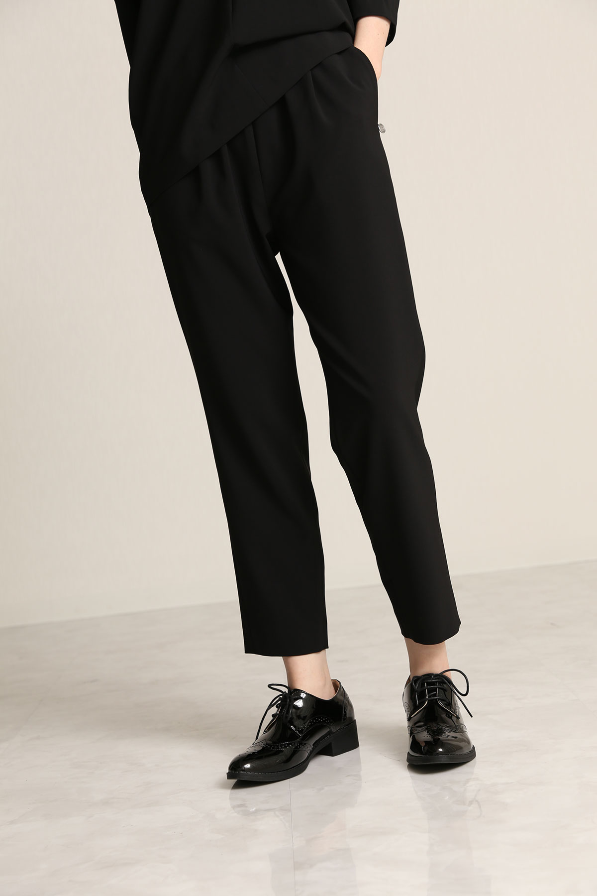 BO21-119P-black 4D Stretch Twill Amphora Pants-BLACK-【BO21-119P】