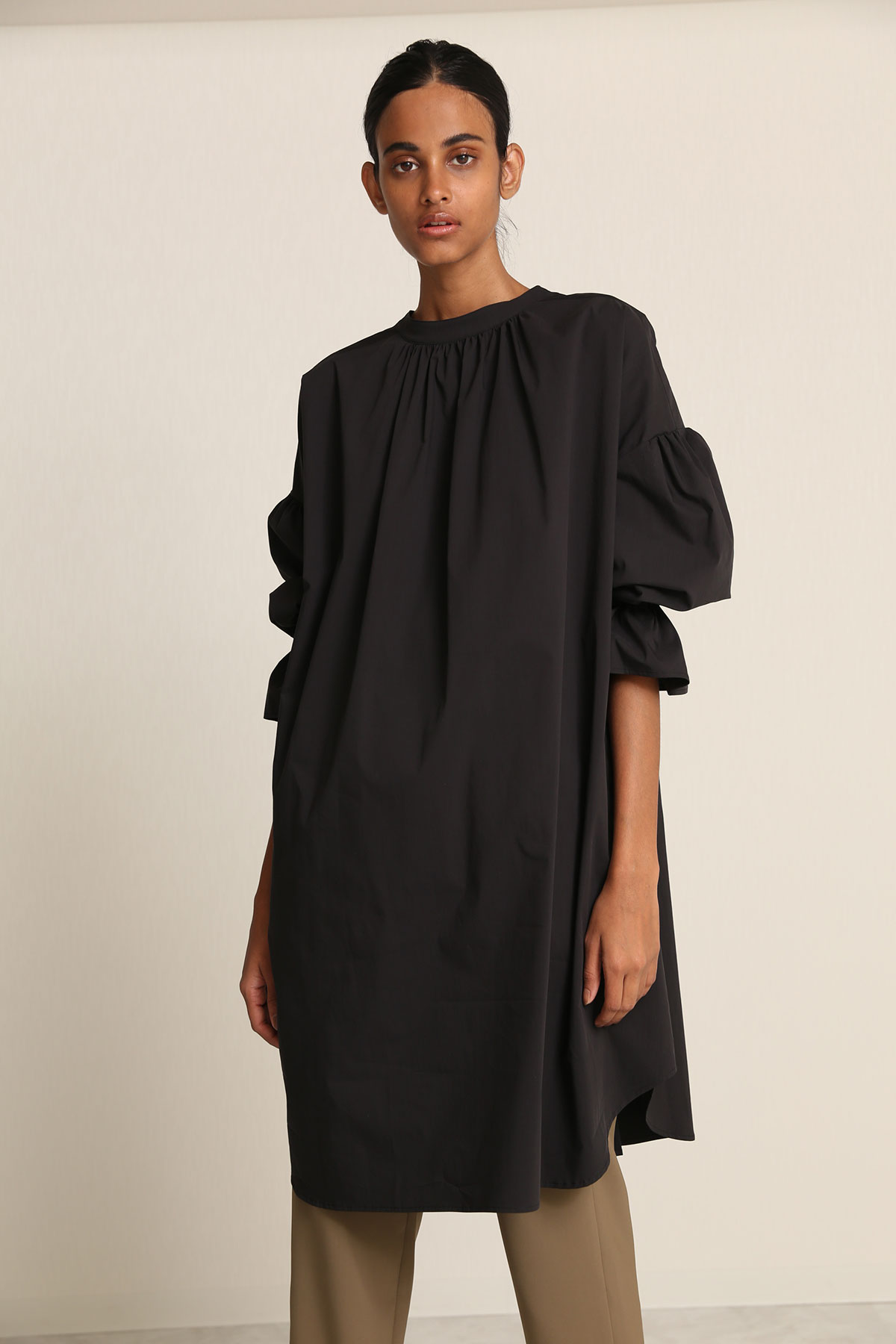 BO21-123D-black Daily/Dinner Transform Tunic Dress-BLACK-【BO21-123D】