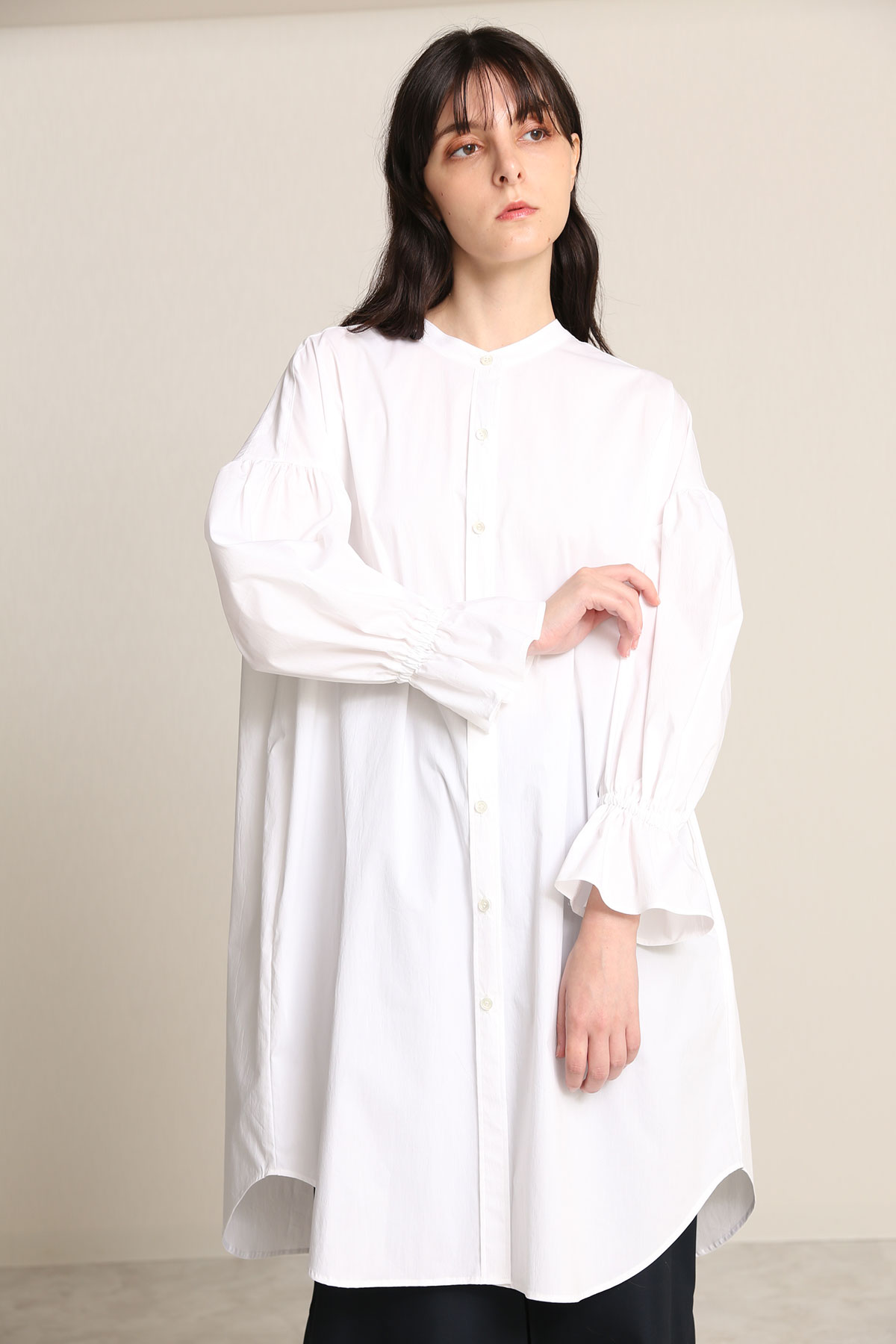 BO21-123D-owhite Daily/Dinner Transform Tunic Dress-O WHITE-【BO21-123D】