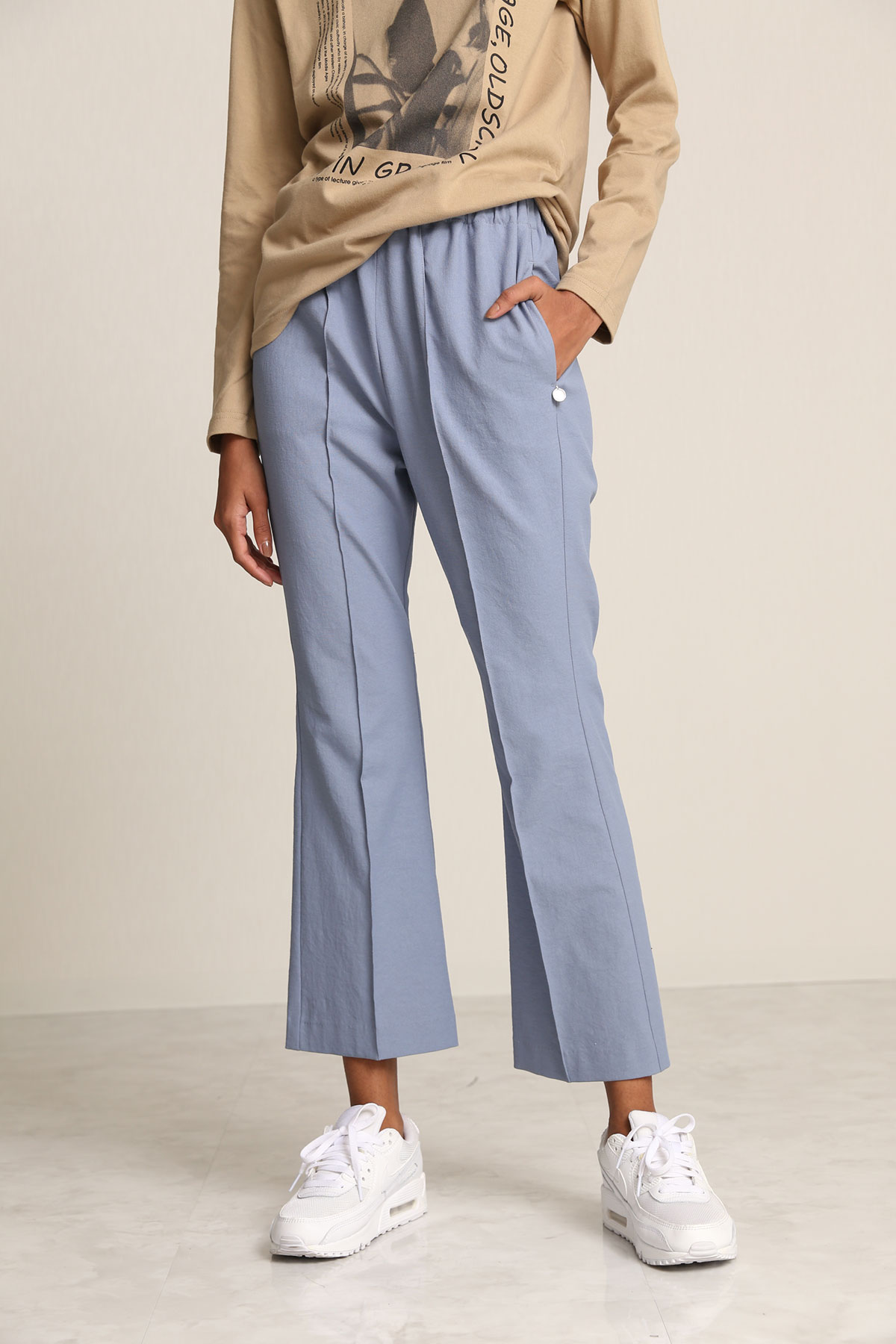 BO21-125P-blue Oldschool Teacher Pants-BLUE-【BO21-125P】