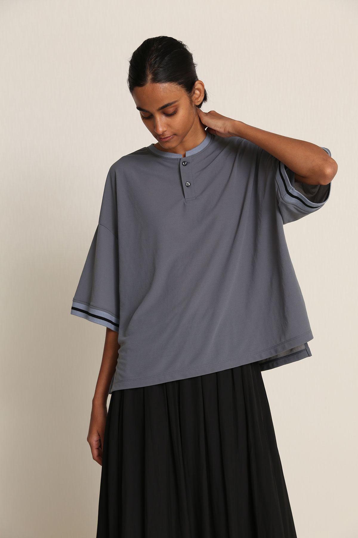 BO21-128T-bgray Prep Wide Tennis Shirts-B GRAY-【BO21-128T】