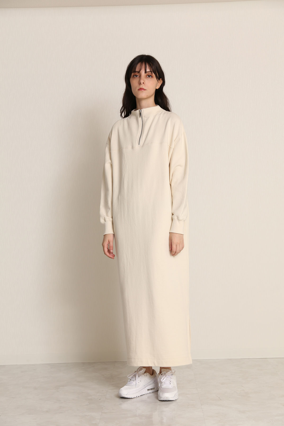 BO21-129T-ivory Gazette-neck Home Dress-IVORY-【BO21-129T】Del.Jan