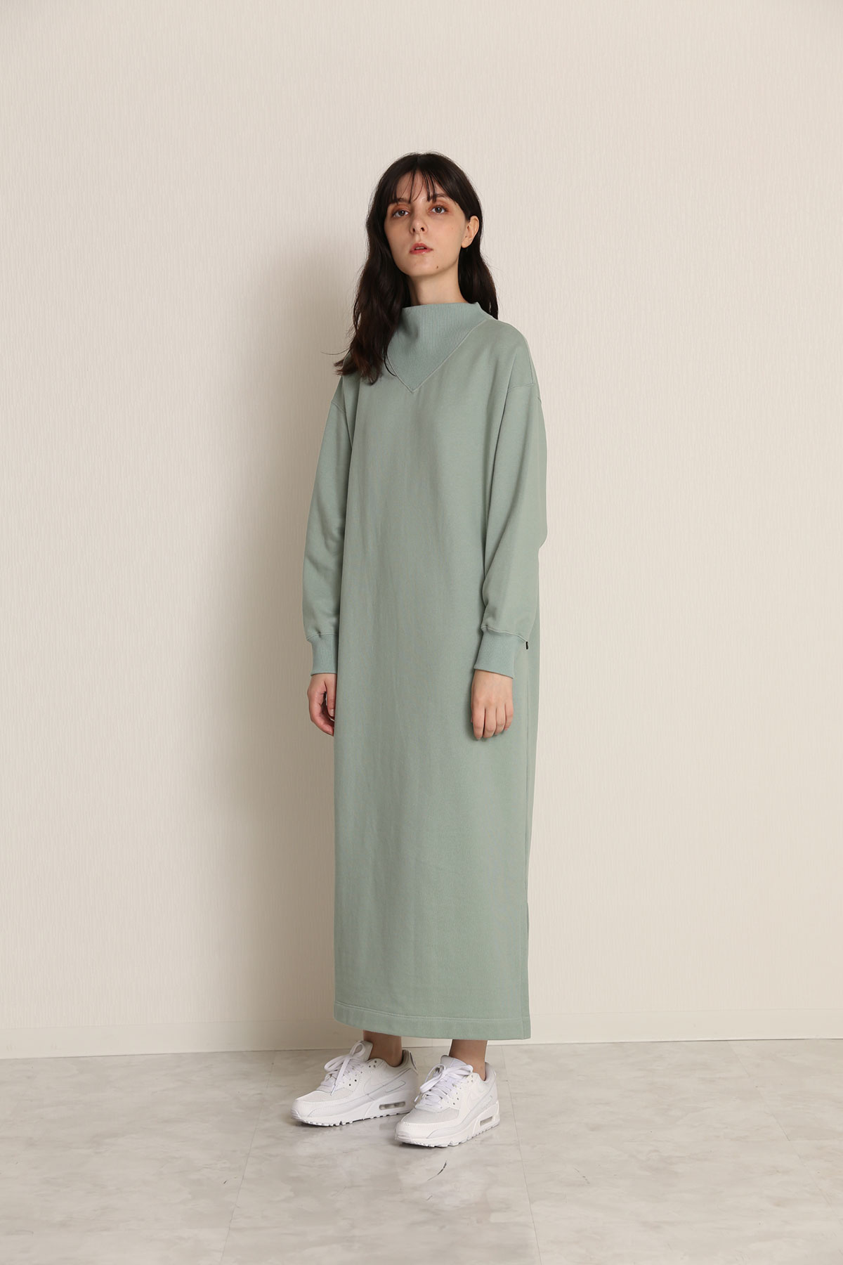BO21-129T-mint Gazette-neck Home Dress-MINT-【BO21-129T】Del.Jan.