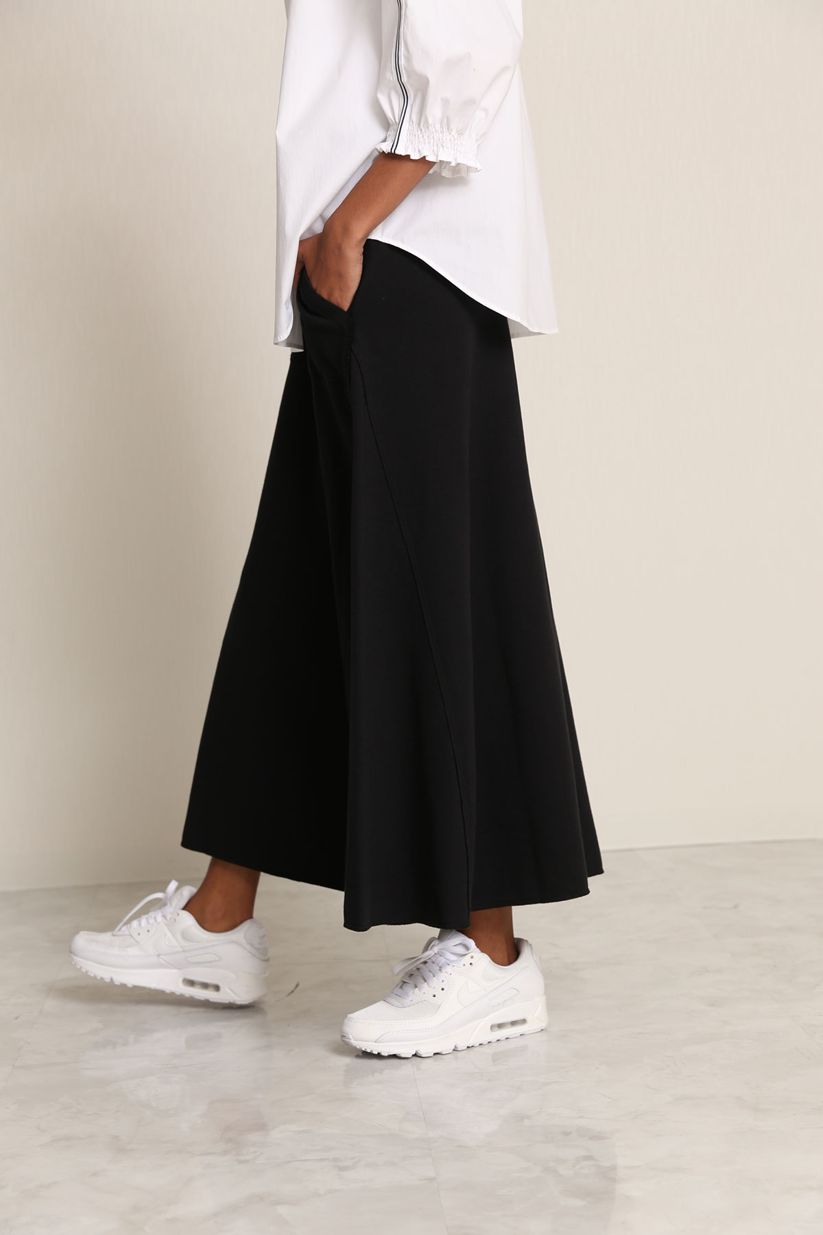 BO21-131T-black 1mile Western Cut Skirt-BLACK-【BO21-131T】Del.Jan.