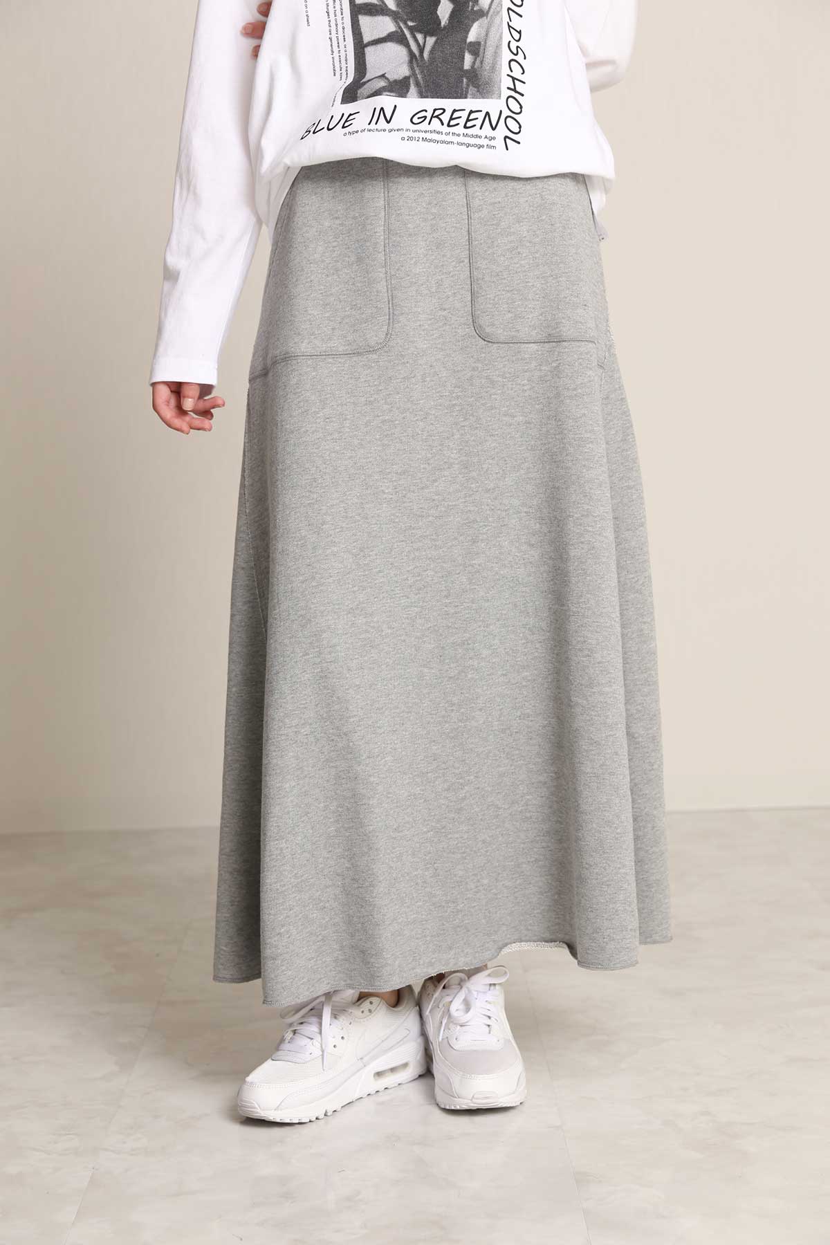 BO21-131T-gray 1mile Western Cut Skirt-GRAY-【BO21-131T】Del.Jan.