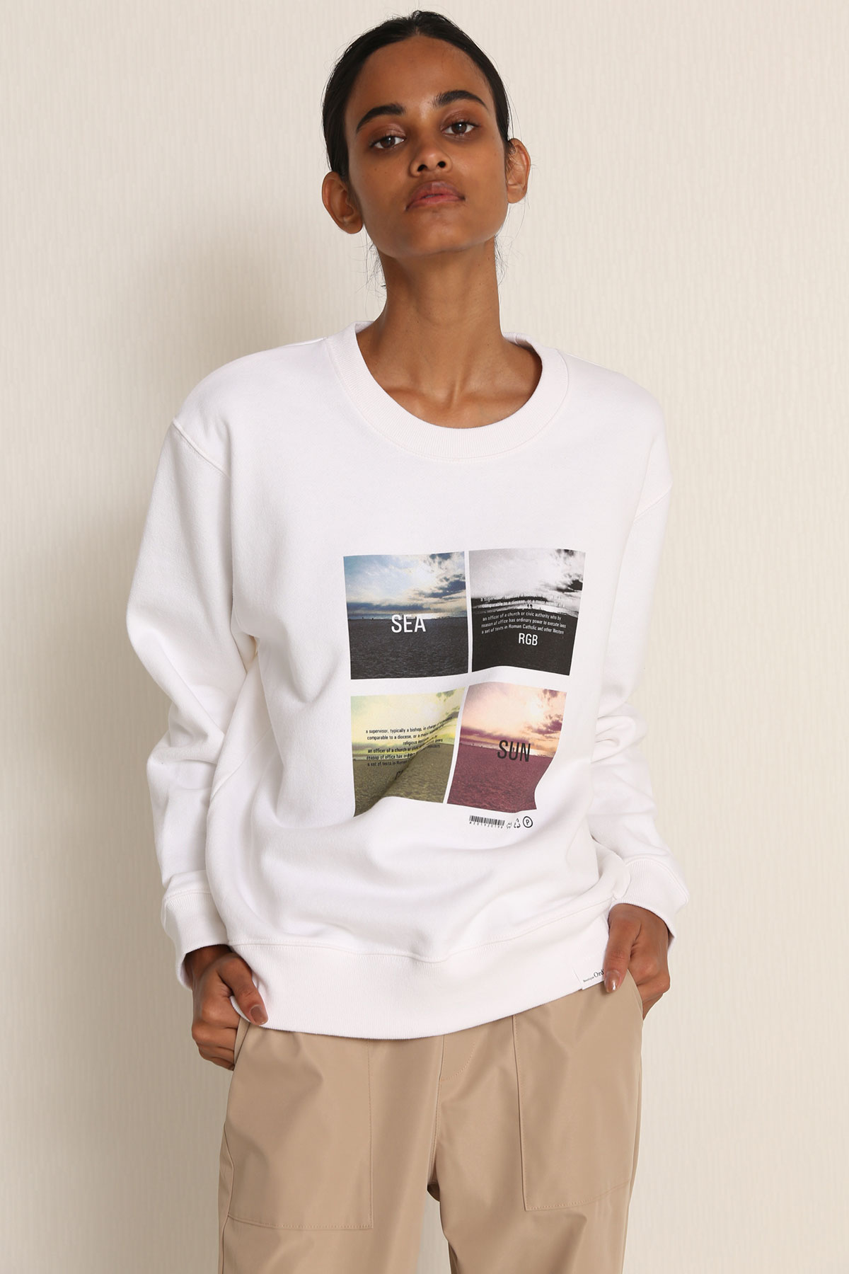 BO21-135T-white Ordinary Photo Crew SweatShirts-WHITE-【BO21-135T】Del.Dec.